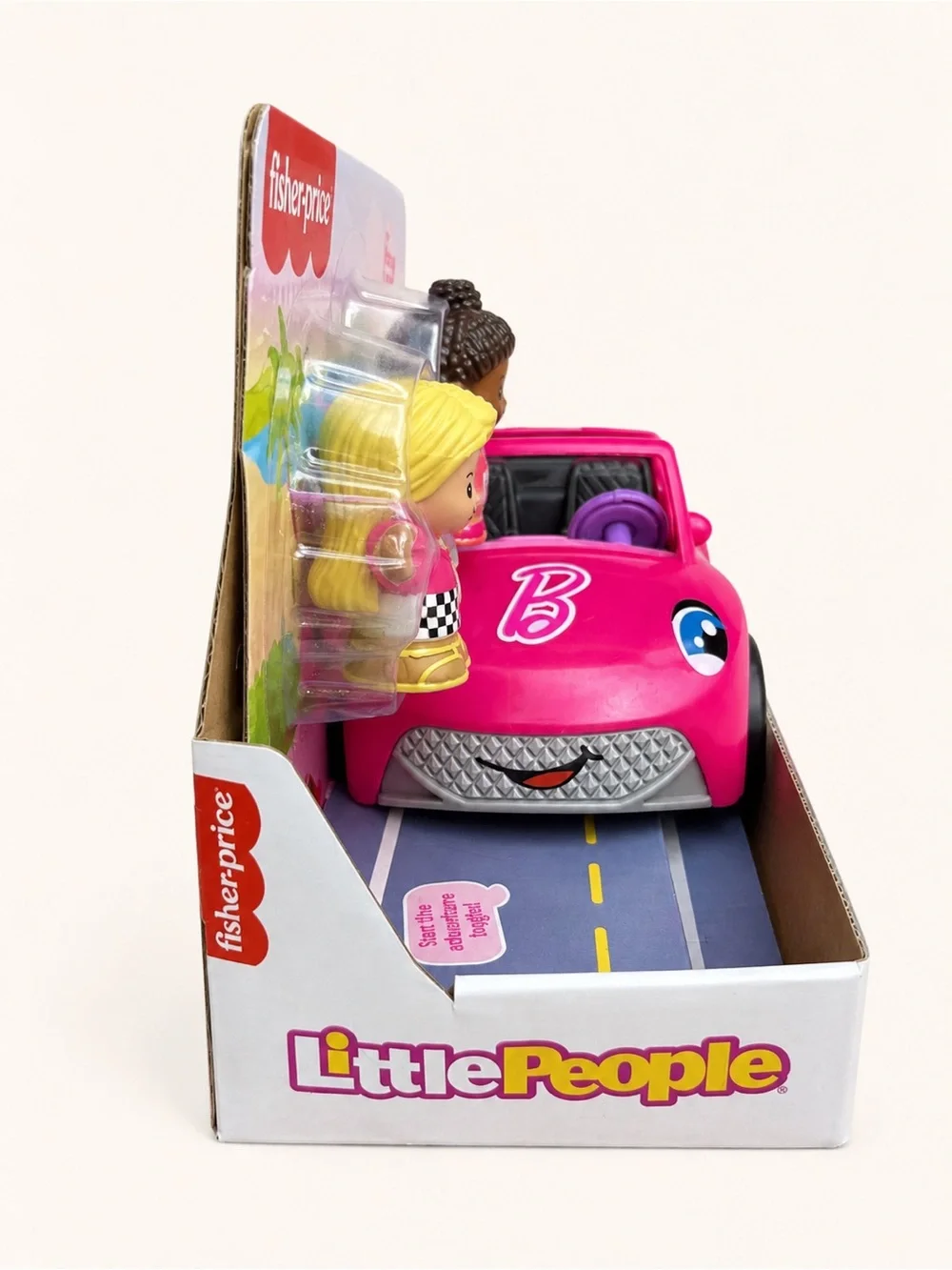 Fisher-Price Little People Barbie Convertible Car Playset NIB Sounds